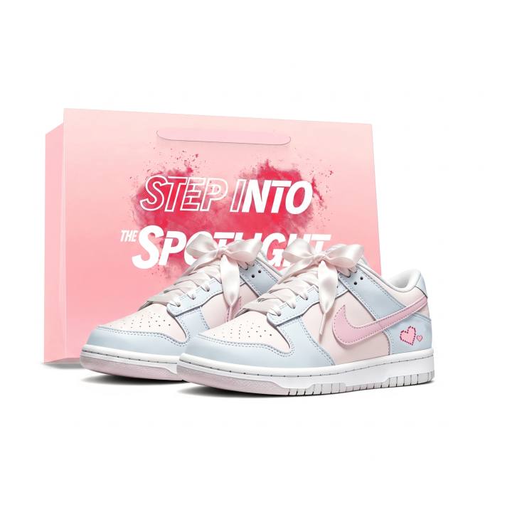 Nike Nike Dunk Low top Skateboard Shoes Unisex Pink Blue