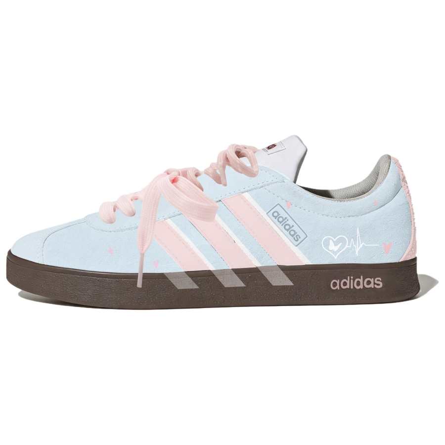 Adidas Adidas VL COURT 2.0 Skateboard Shoes Unisex Pink Blue