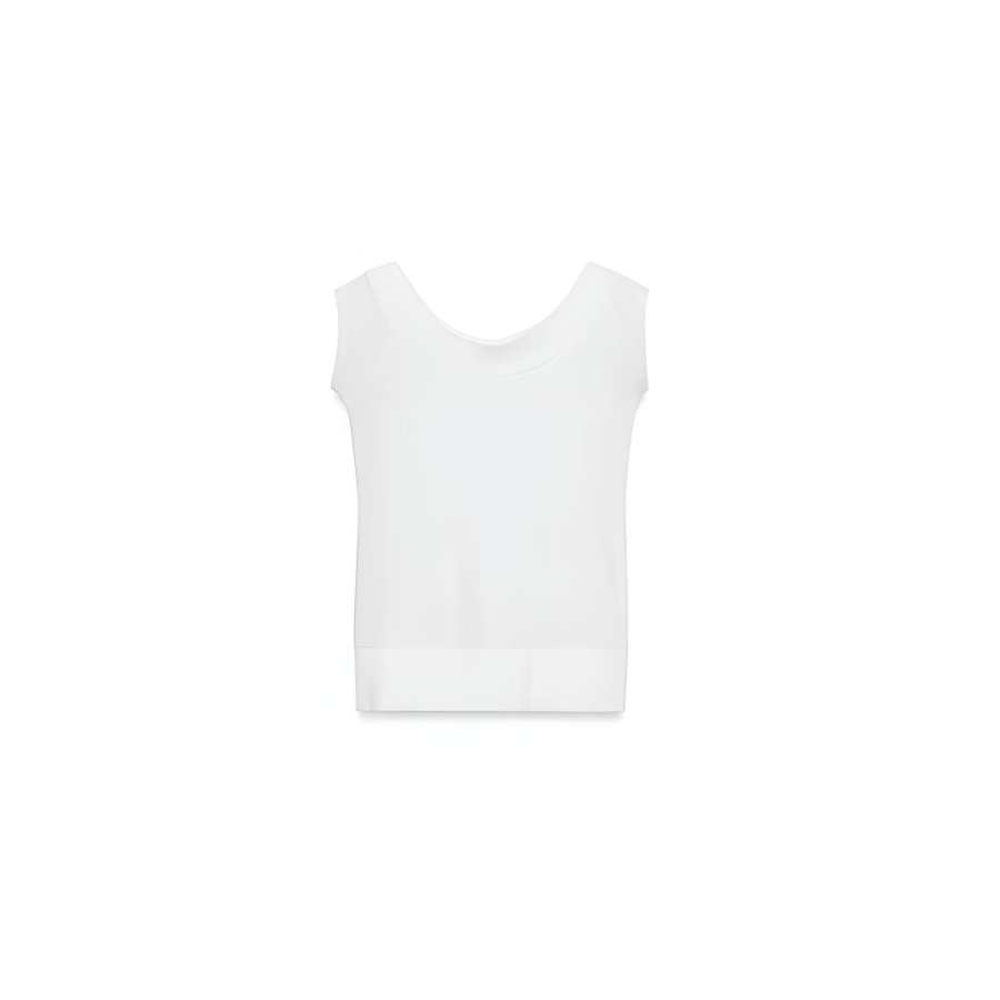 ZARA T Shirts Women's White Boat Neck