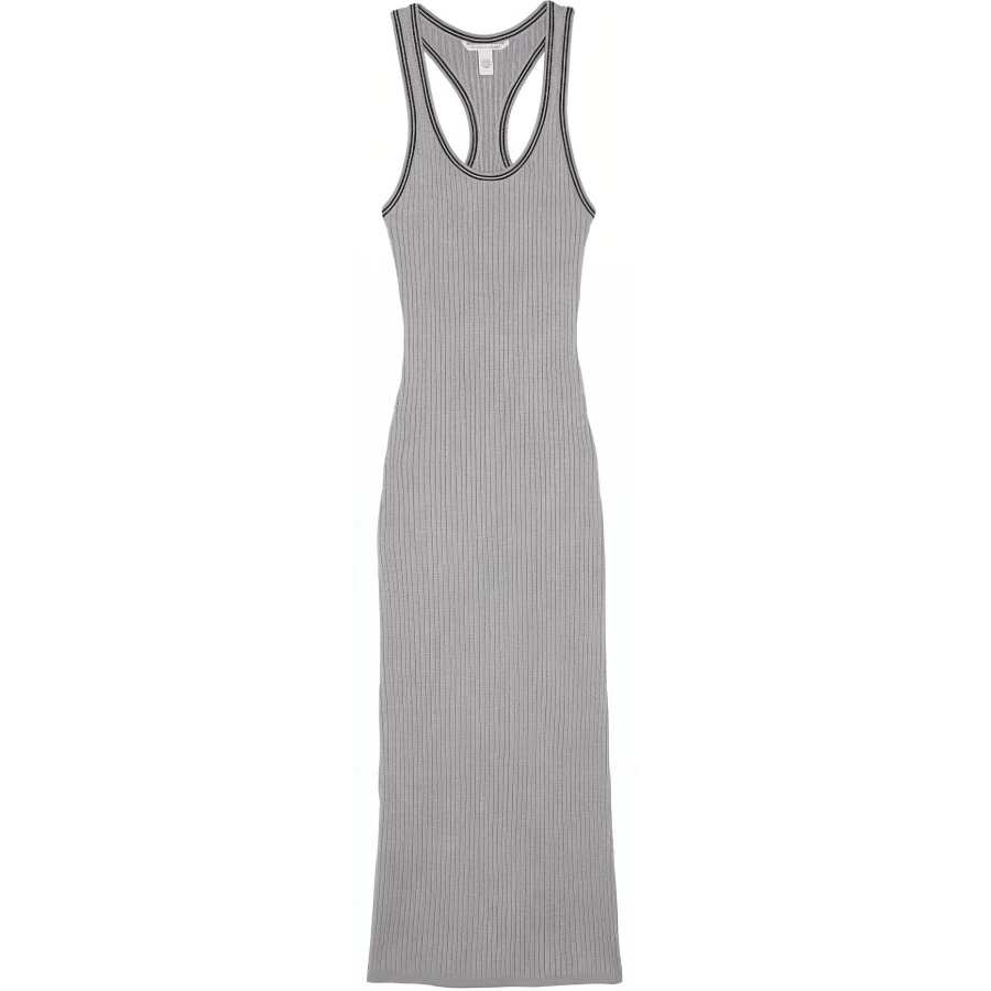 Victoria's Secret Luxe Cable Knit Long Slip Dress/Heather Grey Slip Dress Women's Gray