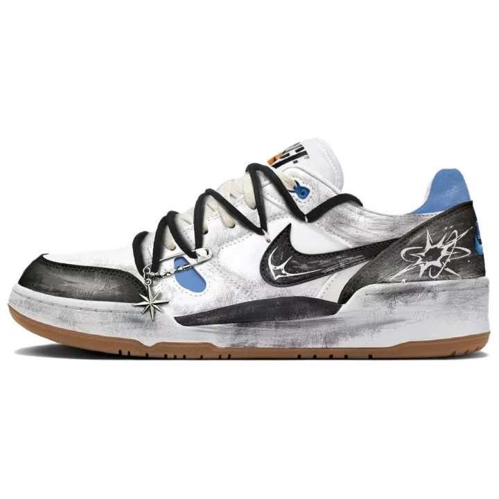 Nike Nike Full Force Slip Resistant Abrasion Resistant Balance Low top Skateboard Shoes Men's Black