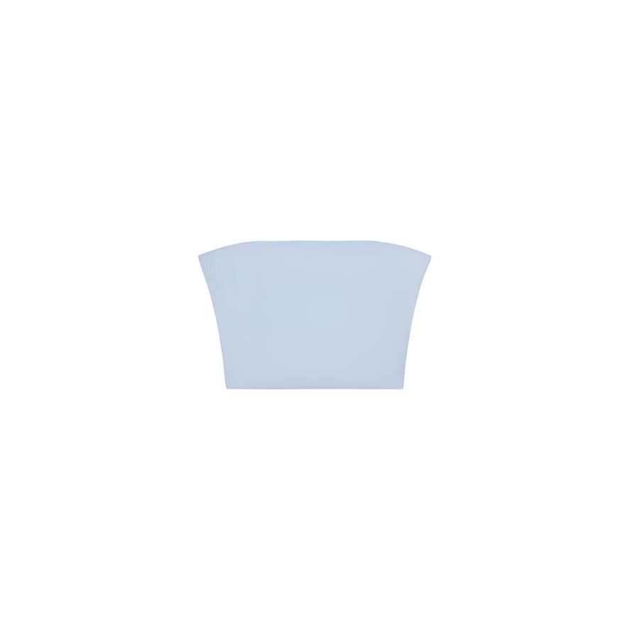 ZARA Strapless Tops Women's Light Blue Other