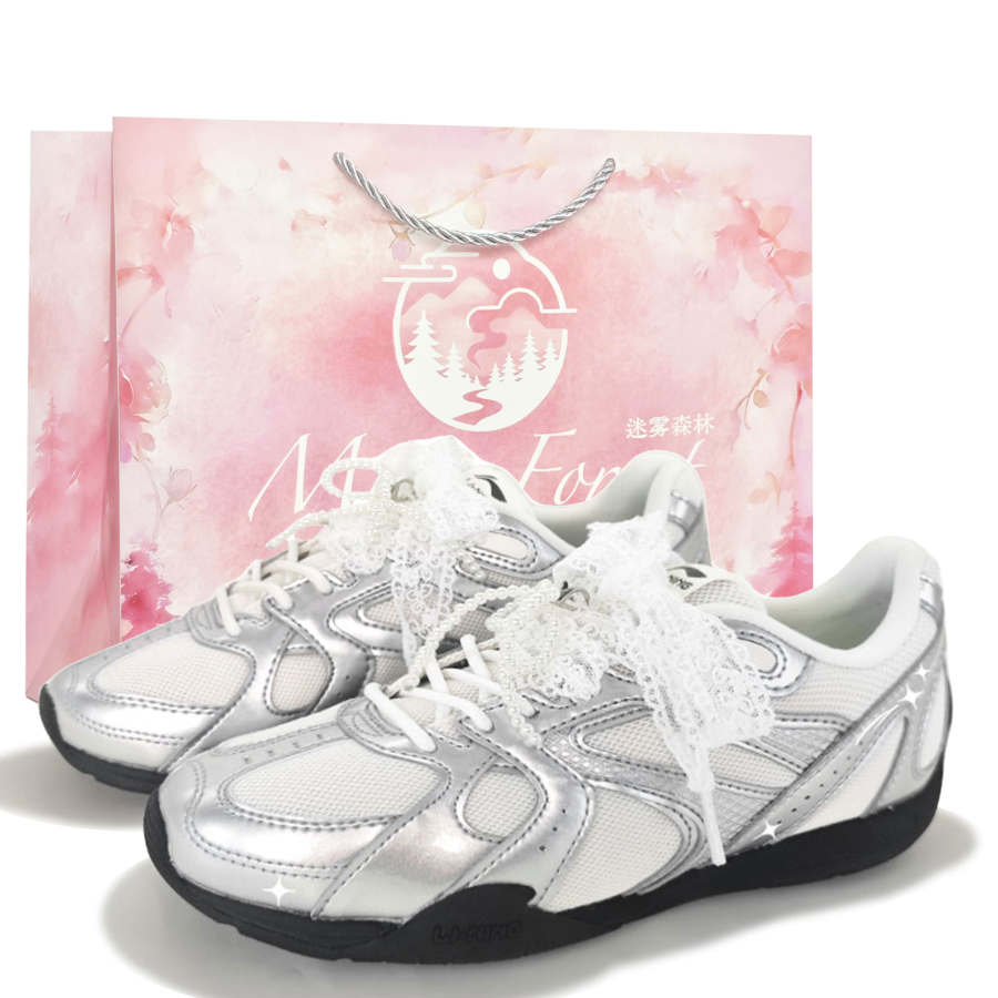 Li-Ning Li Ning Film Retro Abrasion Resistant Breathable Support Low top Casual Shoes Women's Silver White