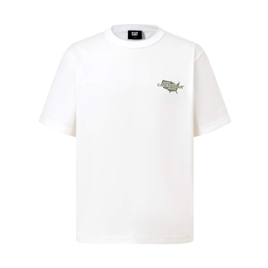 CAT T Shirts Men's Crew Neck Thin Straight Fit