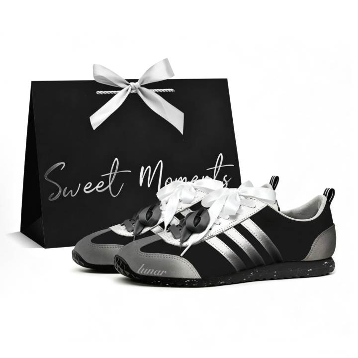 Adidas Adidas VS JOG 2.0 Black Silver Moon Trace, Shopping Bag Abrasion Resistant Lightweight Breathable Low top