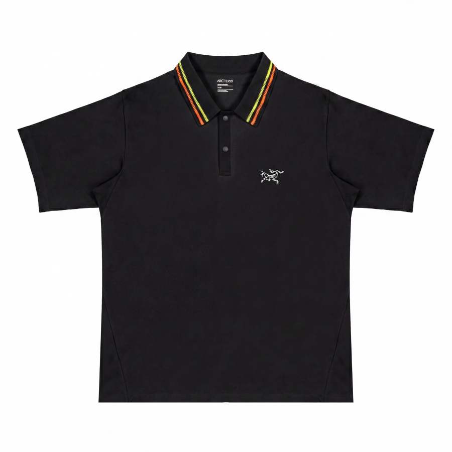 Arcteryx T Shirts Unisex Black/Black Lapel Thin Straight Fit