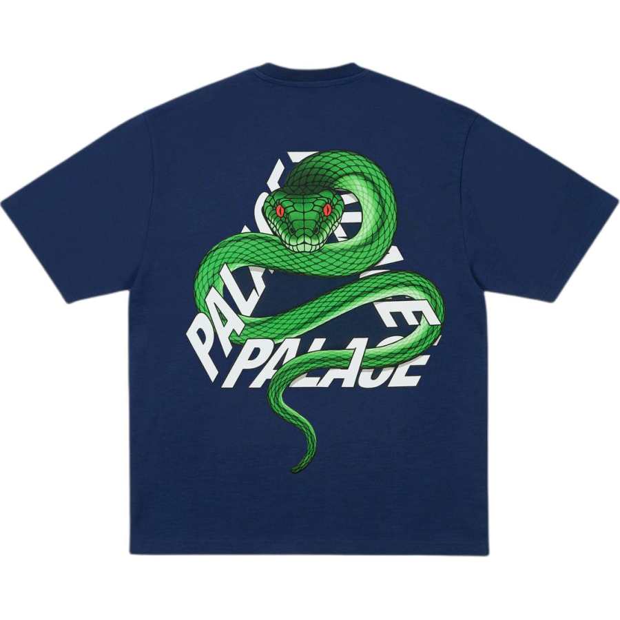 PALACE SS26 SNAKEY P3 T SHIRT NAVY T Shirt Unisex