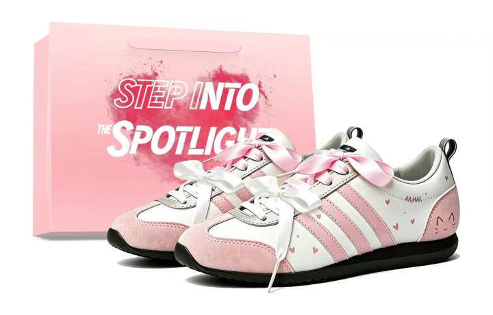 Adidas Adidas VS JOG 2.0 Slip Resistant And Breathable Low top German Army Trainers Unisex Pink