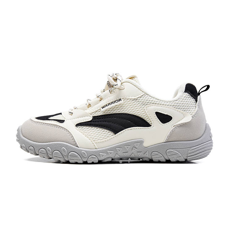 Warrior Coverage Abrasion Resistant Lightweight Breathable Slip Resistant Low top Casual Shoes Women's Beige Gray Black