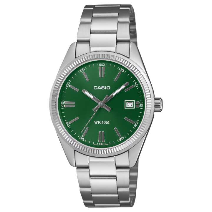 CASIO CASIO STANDARD Quartz Movement Stainless Steel Strap Watch Unisex Green Dial