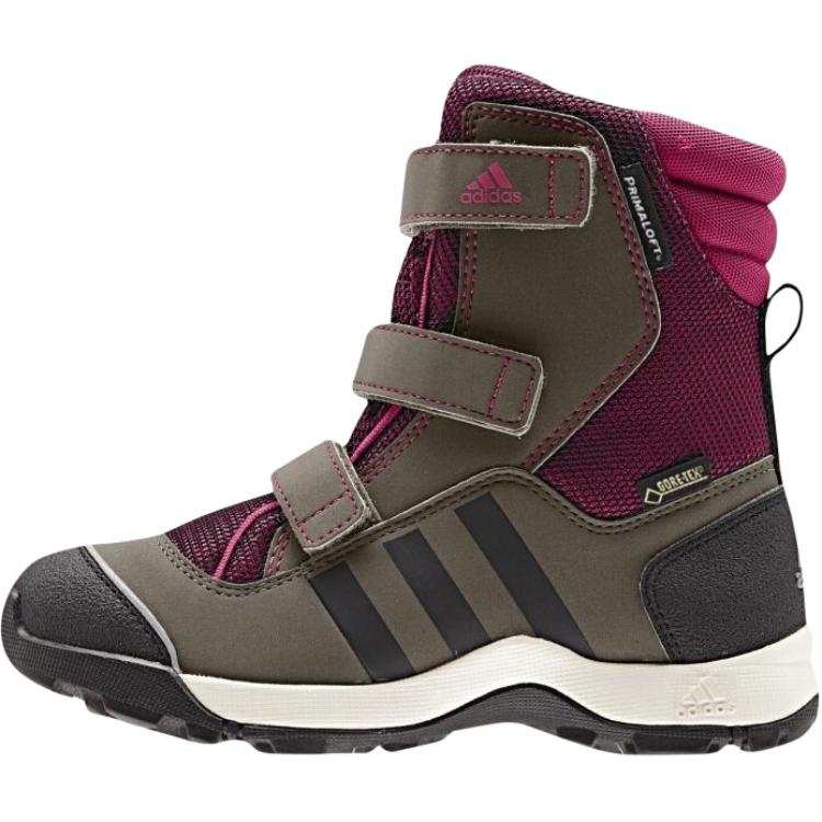 Adidas Adidas HOLTANA SNOW Waterproof High top Outdoor Shoes Gray Green Purple Red Kids'