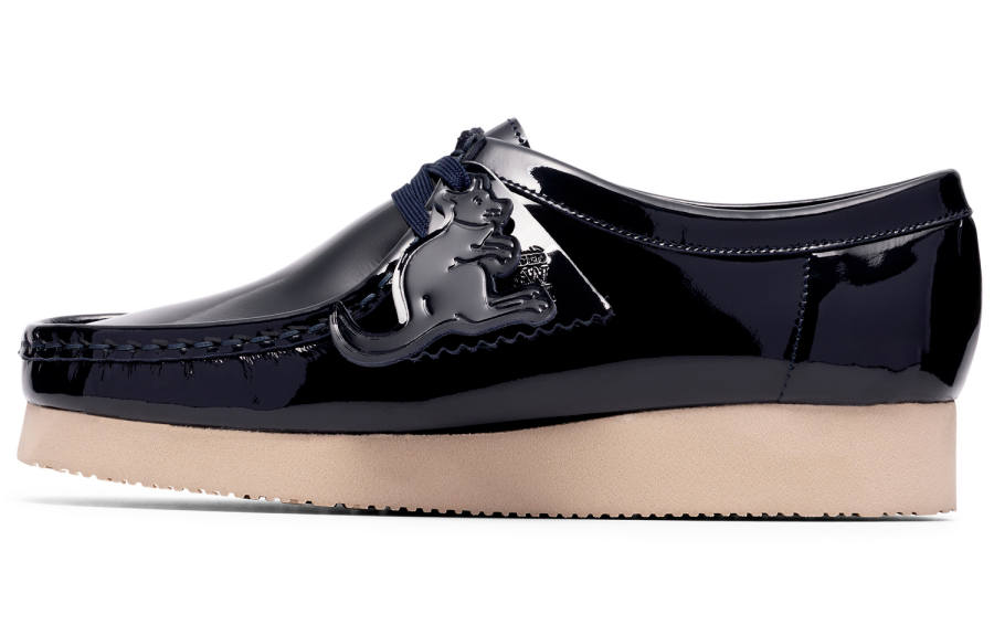 Clarks ORIGINALS WALLABEE Vintage Low top Couple's Casual Shoes Women's Dark Blue