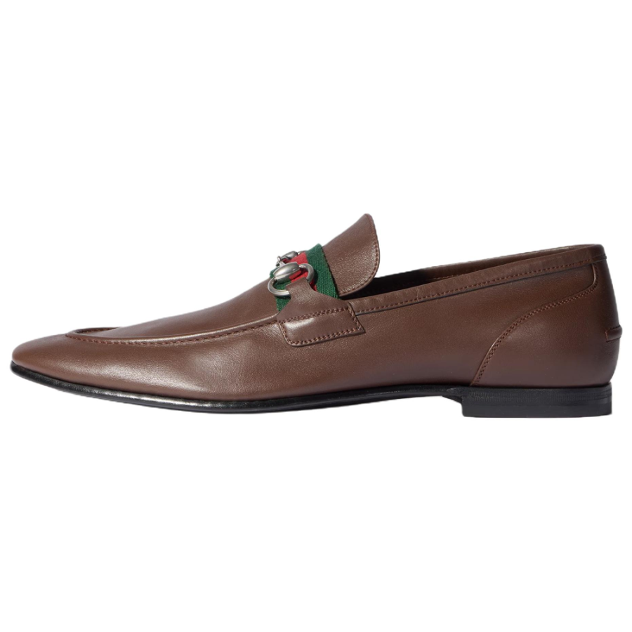 GUCCI Como Casual Leather Shoes 1cm Men's Brown