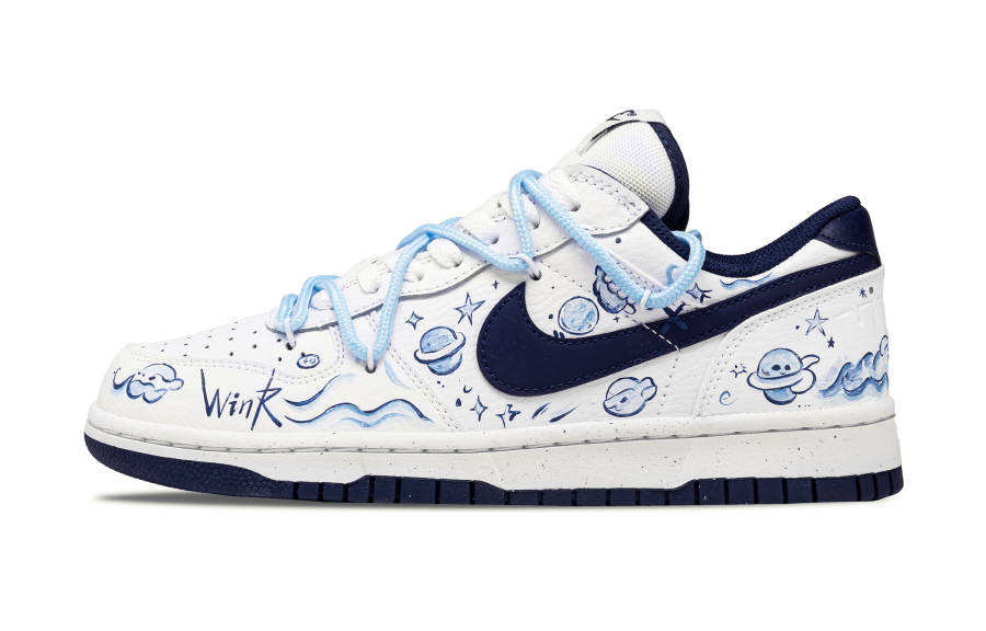 Nike Nike Big Deep Sea Signal Leather Low top Athletic Shoes Unisex