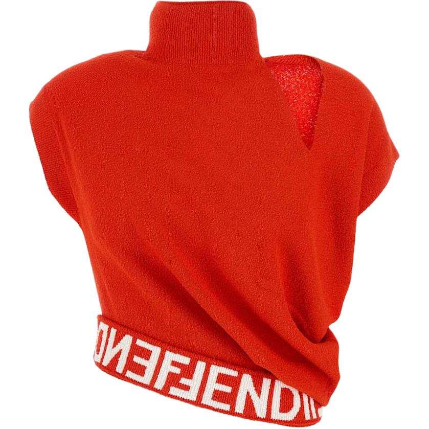 FENDI Cut-Out Detailed Cropped Jumper