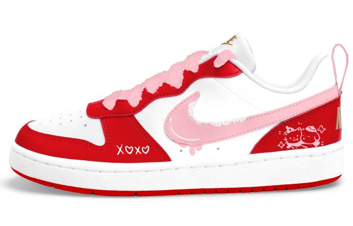 Nike Nike Court Borough Low top Skateboard Shoes Women's White Red