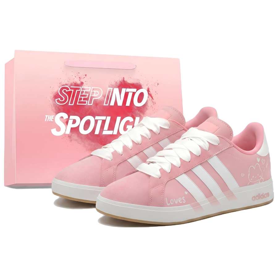 Adidas Adidas Grand Court Base 00s Low top Skateboard Shoes Unisex Pink White
