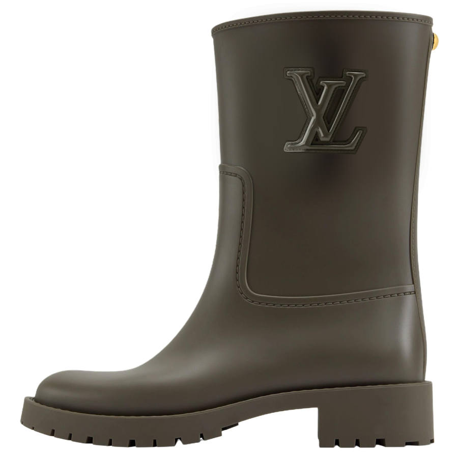 LOUIS VUITTON Drops Rain Boots Women's Taupe