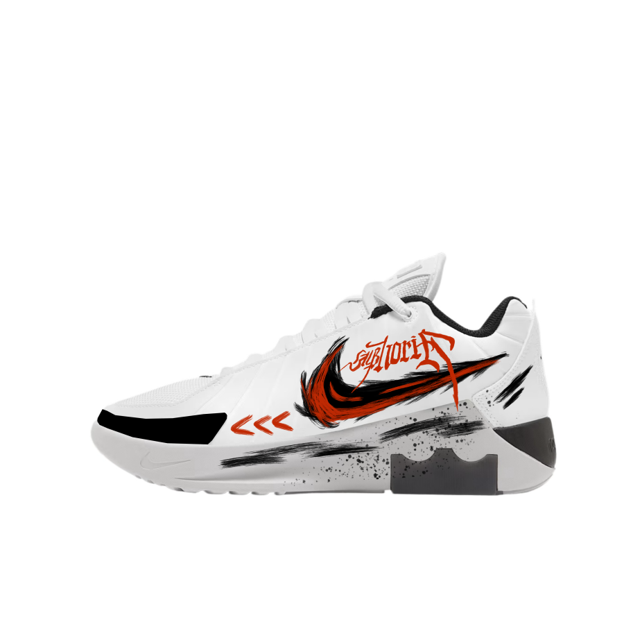 Nike Nike LEBRON WITNESS IX Cushioning Slip Resistant Abrasion Resistant Mid top Basketball Shoes Men's Black White
