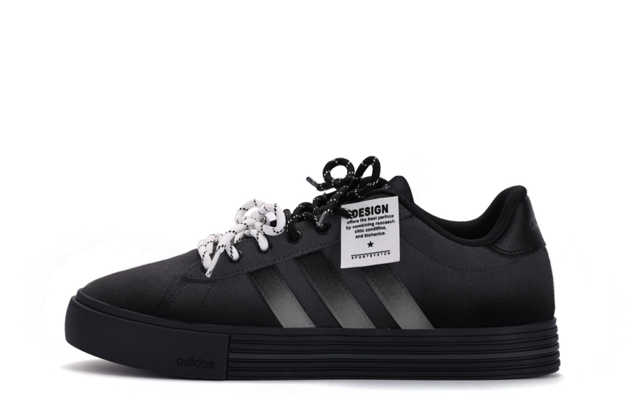 Adidas Adidas Daily 4.0 Coverage Slip Resistant Cushioning Low top Skateboard Shoes Unisex Gray Black