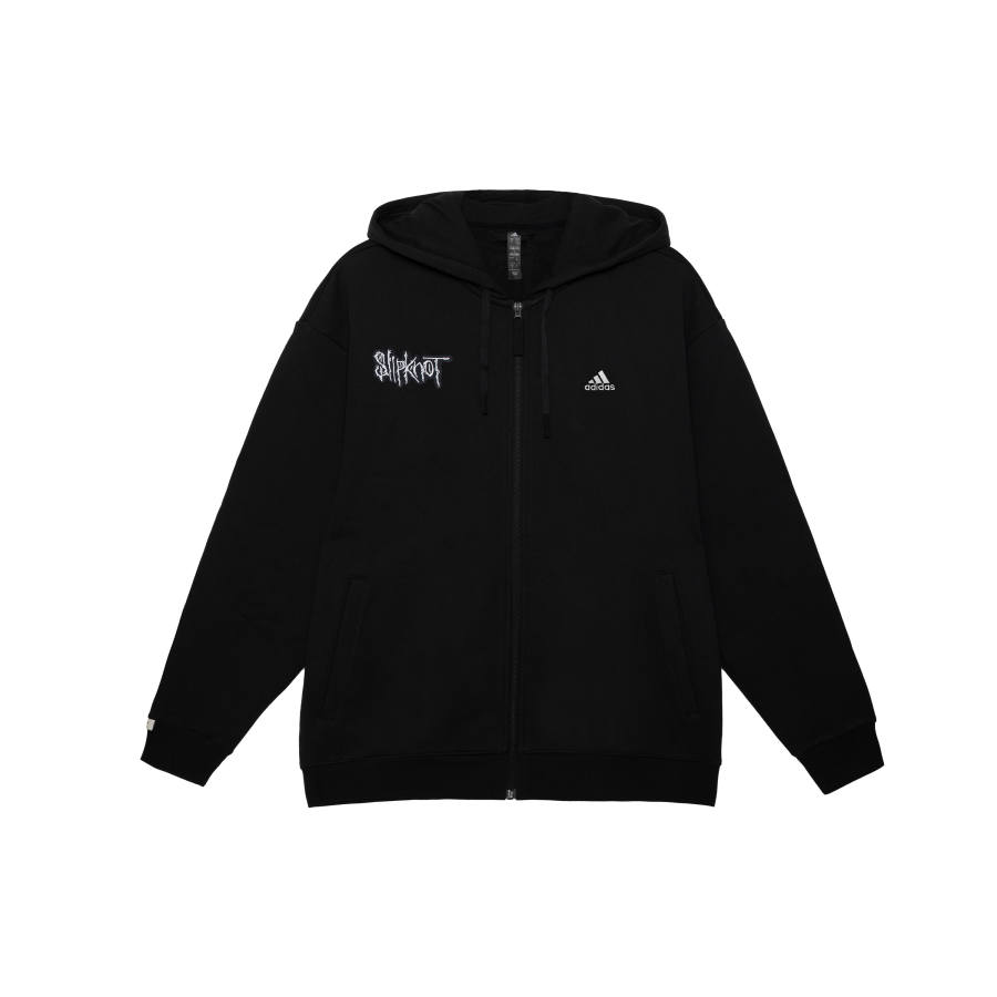 Adidas Adidas Live Knot Band Jinghe Cloth Patch Minimalist Youth Hooded Zip Up Fleece Lined Thickened Sportswear Jacket Men's