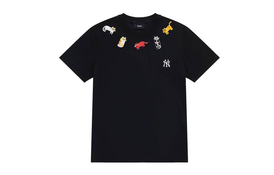 MLB MLB T Shirts Unisex Black Crew Neck Moderate