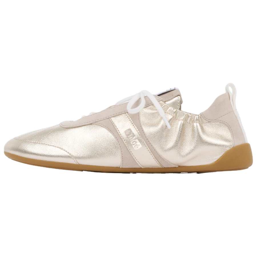 Chloé Chloe Kick Low top Casual Shoes Women's Palladium Gold