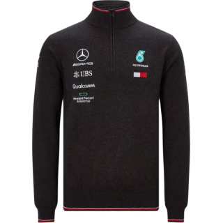 Mercedes-Benz Mercedes Benz Knitwear Men's Black Stand Collar Moderate