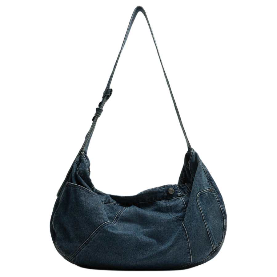 ZARA Cotton Crossbody Bags Unisex Blue