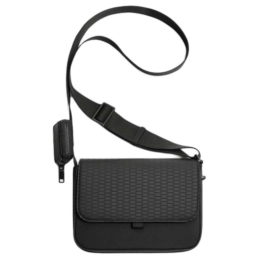 ZARA Pu Crossbody Bags Regular Unisex Black