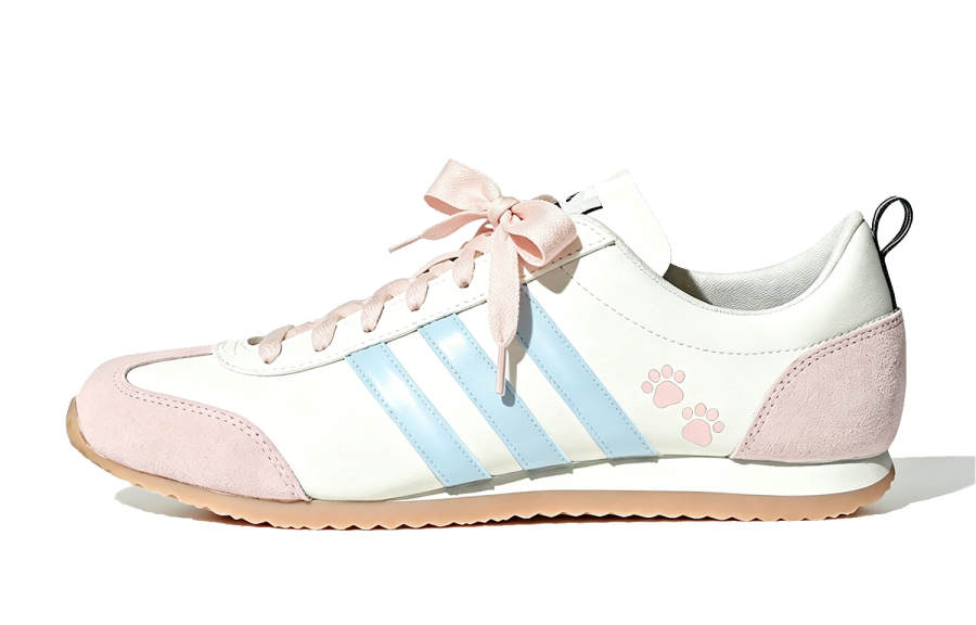 Adidas Adidas VS JOG 2.0 Cat Scratching Slip Resistant Waterproof Low top German Army Trainers Unisex Blue Pink