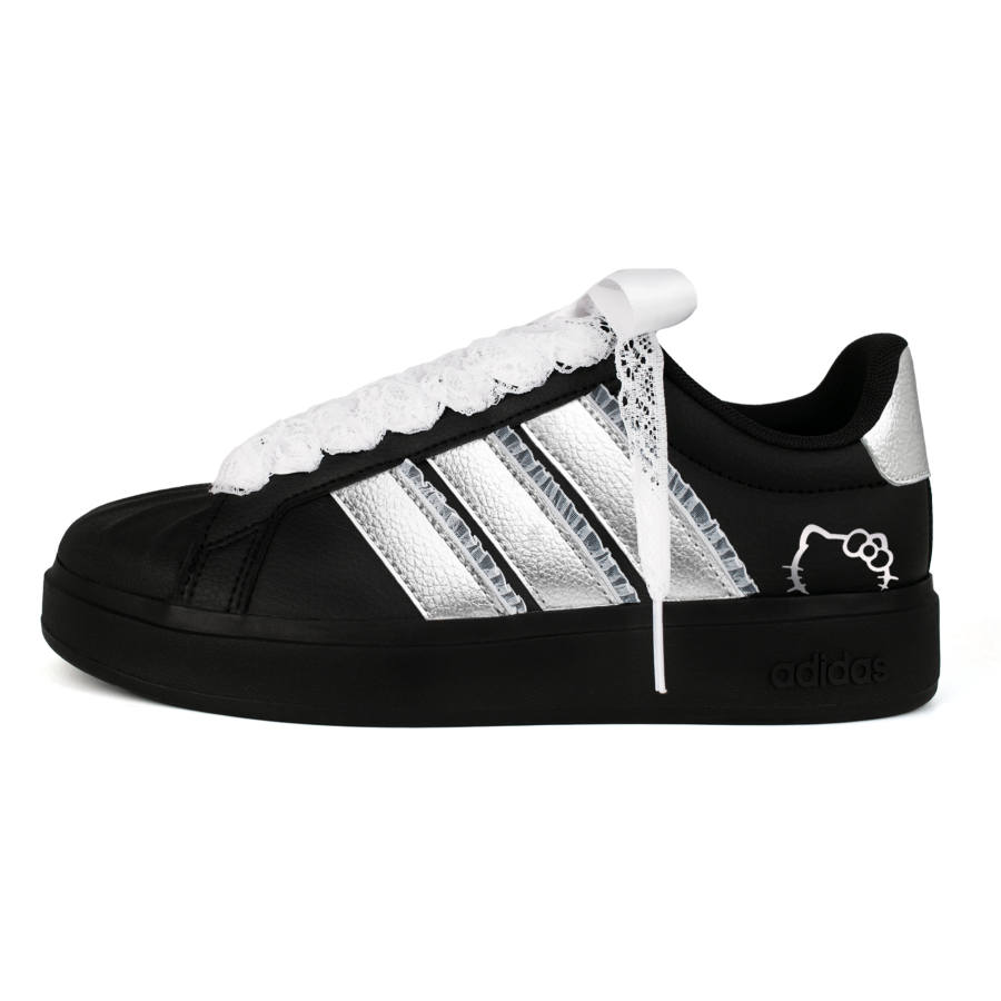Adidas Adidas Street Talk Black Fairy Tale Leather Slip Resistant, Abrasion Resistant, Waterproof, And Breathable Low top