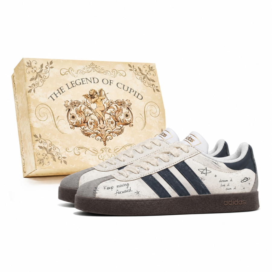 Adidas Adidas VL COURT 2.0 Box, Wander Low top Skateboard Shoes Unisex Blue White