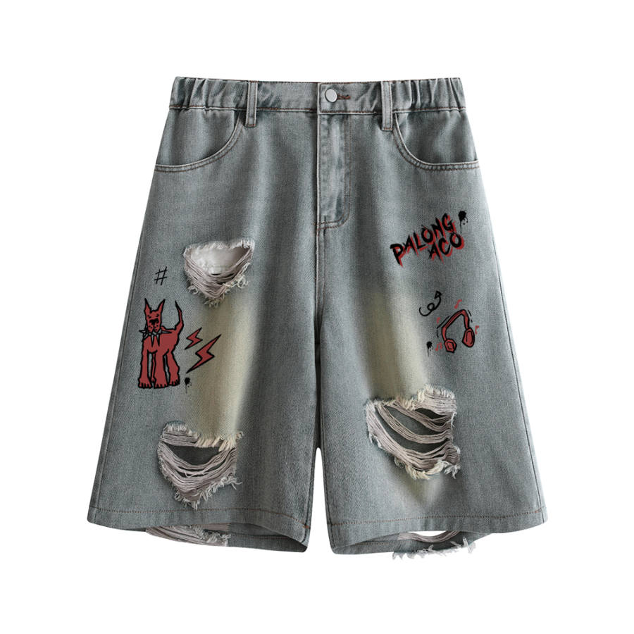PAL ONGACO Denim Shorts Unisex Thin