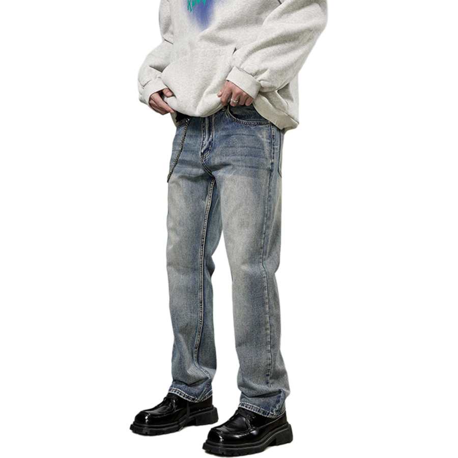 Jeep Jeans Unisex Navy Blue Moderate Straight Fit Pants