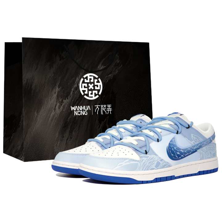 Nike Nike Dunk Low 'Hyper Royal' Kaleidoscope Mirror Box Low top Skateboard Shoes Men's Blue White
