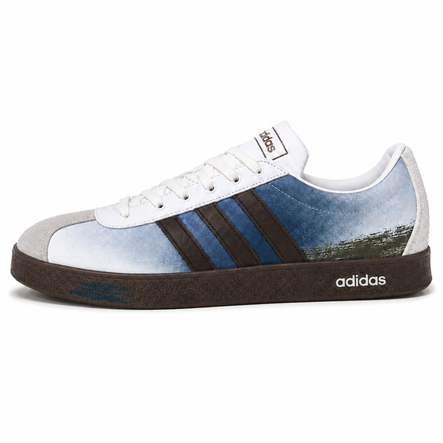 Adidas Adidas Vl Court Classic North Sea Coast Cow Split Leather Slip Resistant Abrasion Resistant Low top Skateboard Shoes