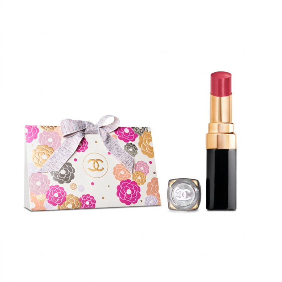 CHANEL Red Cocoa Lipstick, Limited Edition Shopping Bag Nourishing Natural Complexion