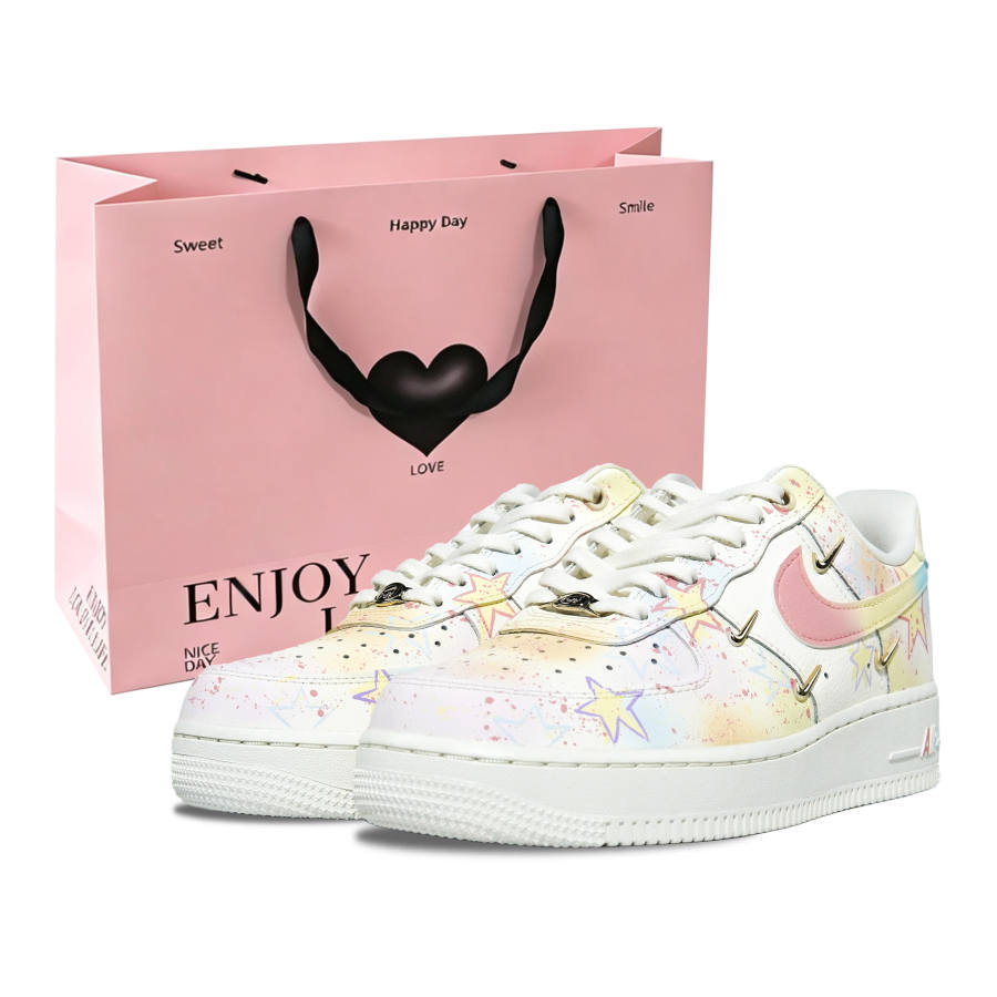 Nike Nike Air Force 1 Low top Skateboard Shoes Women's White Pink