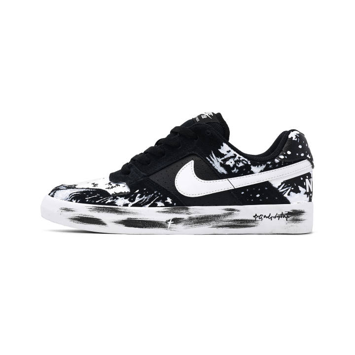 Nike Nike SB Delta Leather Low top Skateboard Shoes Men's Black White Gray