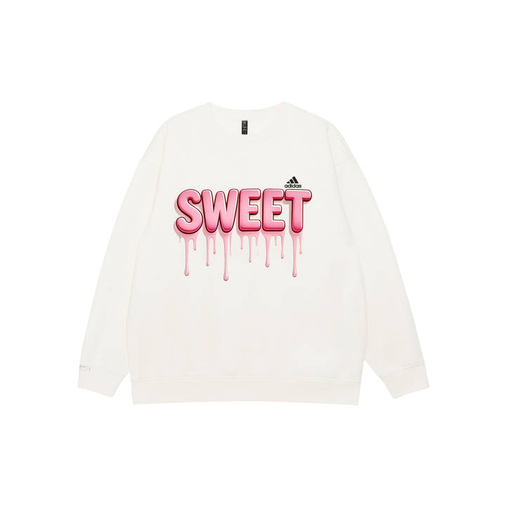 Adidas Adidas LABEL Sweatshirts Unisex White Crew Neck Moderate Regular