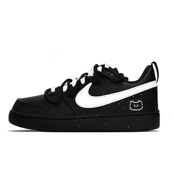Nike Nike Court Borough Kitten Low top Kids' Skateboarding Shoes Black White Unisex