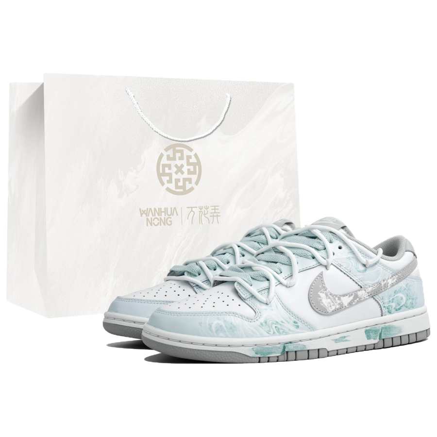 Nike Nike Dunk Kaleidoscope, Qingyun Lingyàn, Shopping Bag Slip Resistant Abrasion Resistant Low top Skateboard Shoes Men's