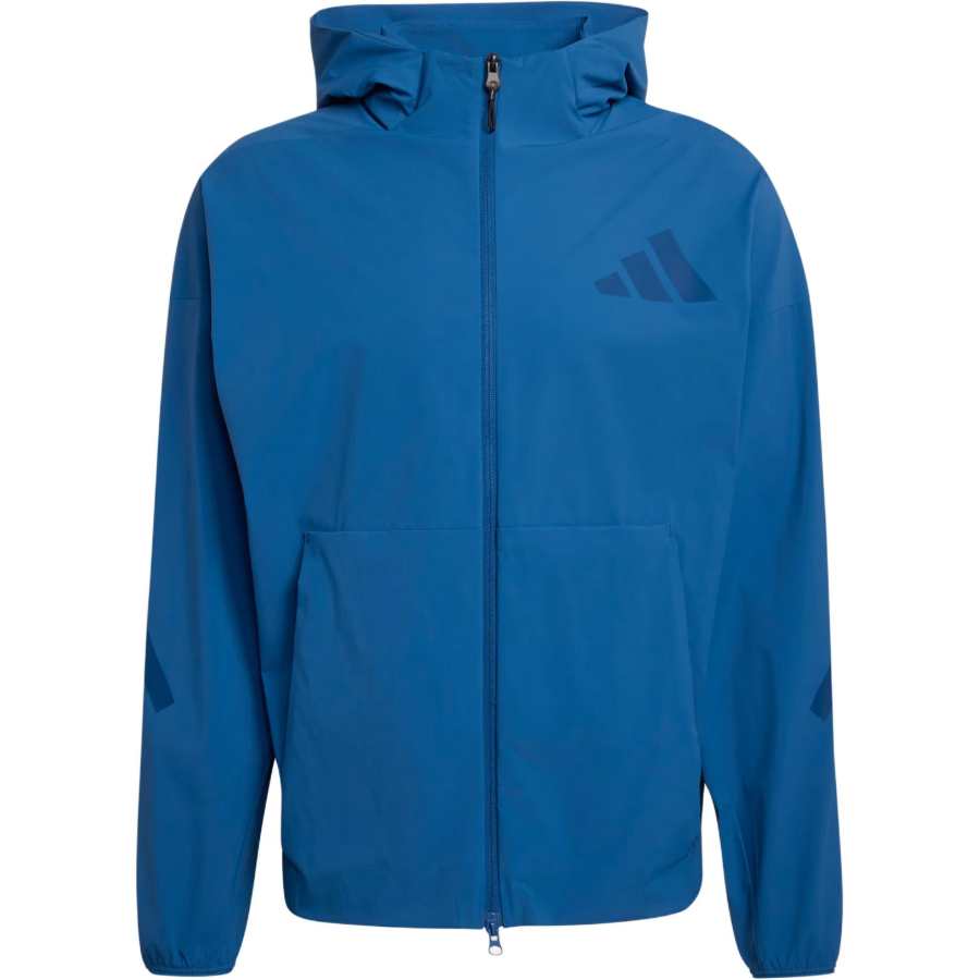 Adidas Adidas ZNE Sweatshirts Men's Dark Gas Blue Hooded Non Detachable Moderate