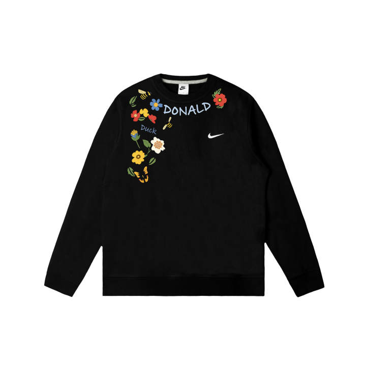 Nike Nike Club Sweatshirts Men's Black Crew Neck Moderate Regular