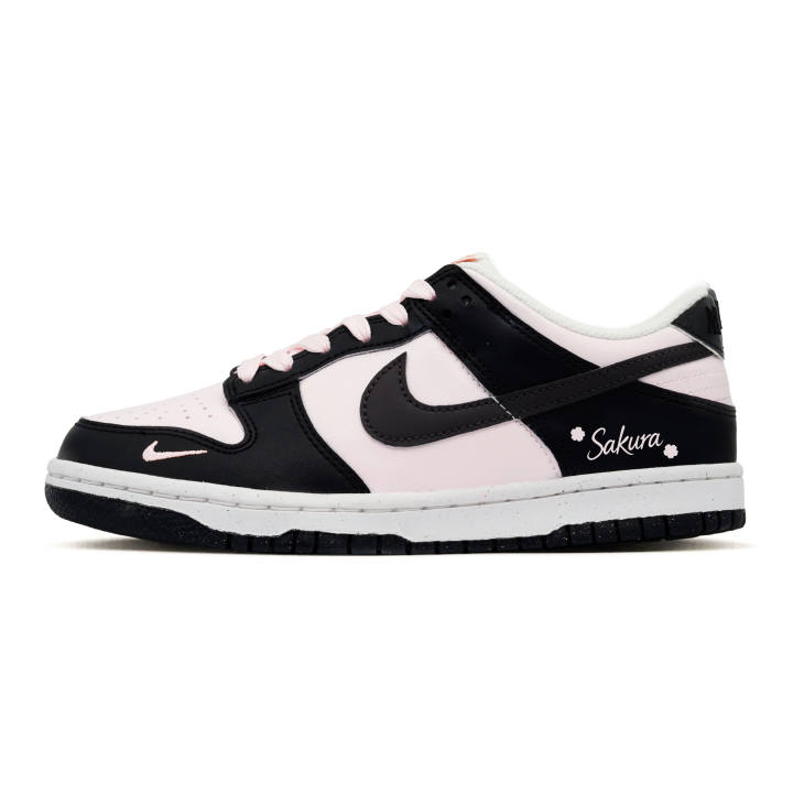 Nike Nike Dunk Cherry Blossom Black Pink Coverage Slip Resistant Abrasion Resistant Low top Skateboard Shoes Unisex