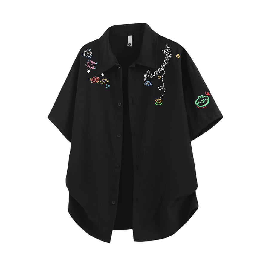 PAL ONGACO Shirts Unisex Lapel Thin Shirt