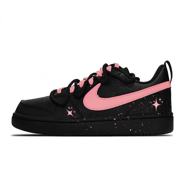 Nike Nike Court Borough Dark Night Pink Star Low top Kids' Skateboarding Shoes Black Pink Unisex