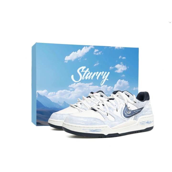 Nike Nike Full Force Xueke Low top Skateboard Shoes Men's White Blue