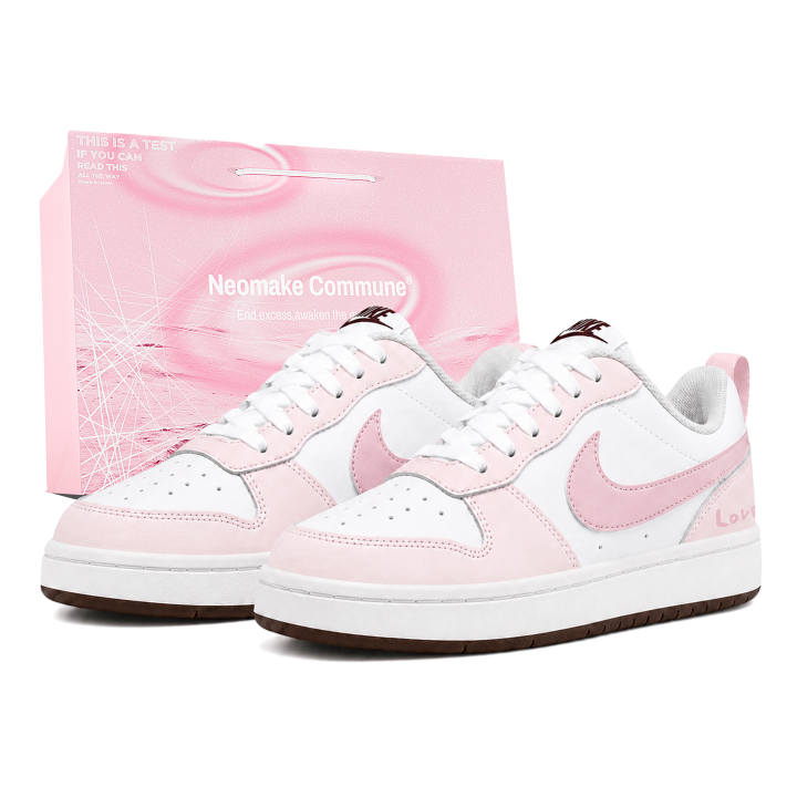 Nike Nike Court Borough Low top Skateboard Shoes Women's Pink White